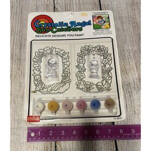 Vintage 1995 Crystalin Angel Suncatchers  Angels Flowers Hearts Rainbow TubX